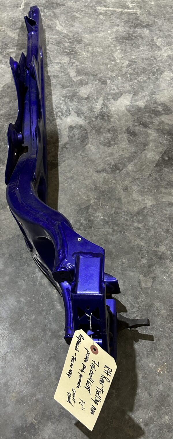 Used Can-AM Maverick X3 UTV Right Side Rear Trailing Arm 72" Dazzling Blue In Color. Part # 706004608